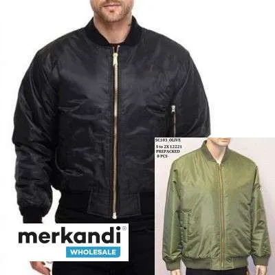 CHAQUETAS DE VUELO ESTILO BOMBARDERO PARA HOMBRES  24PCS