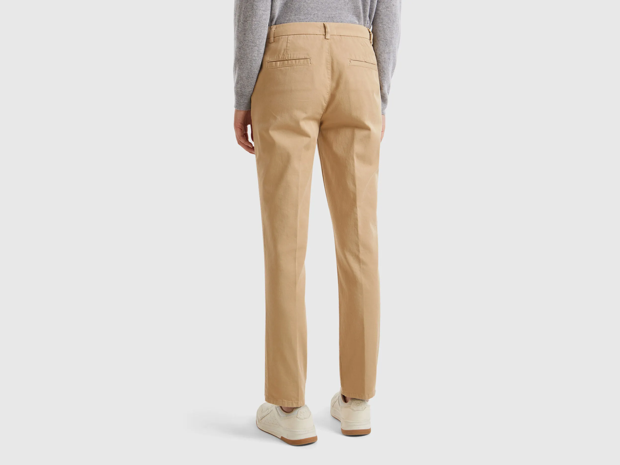 Chinos beige slim fit de algodón