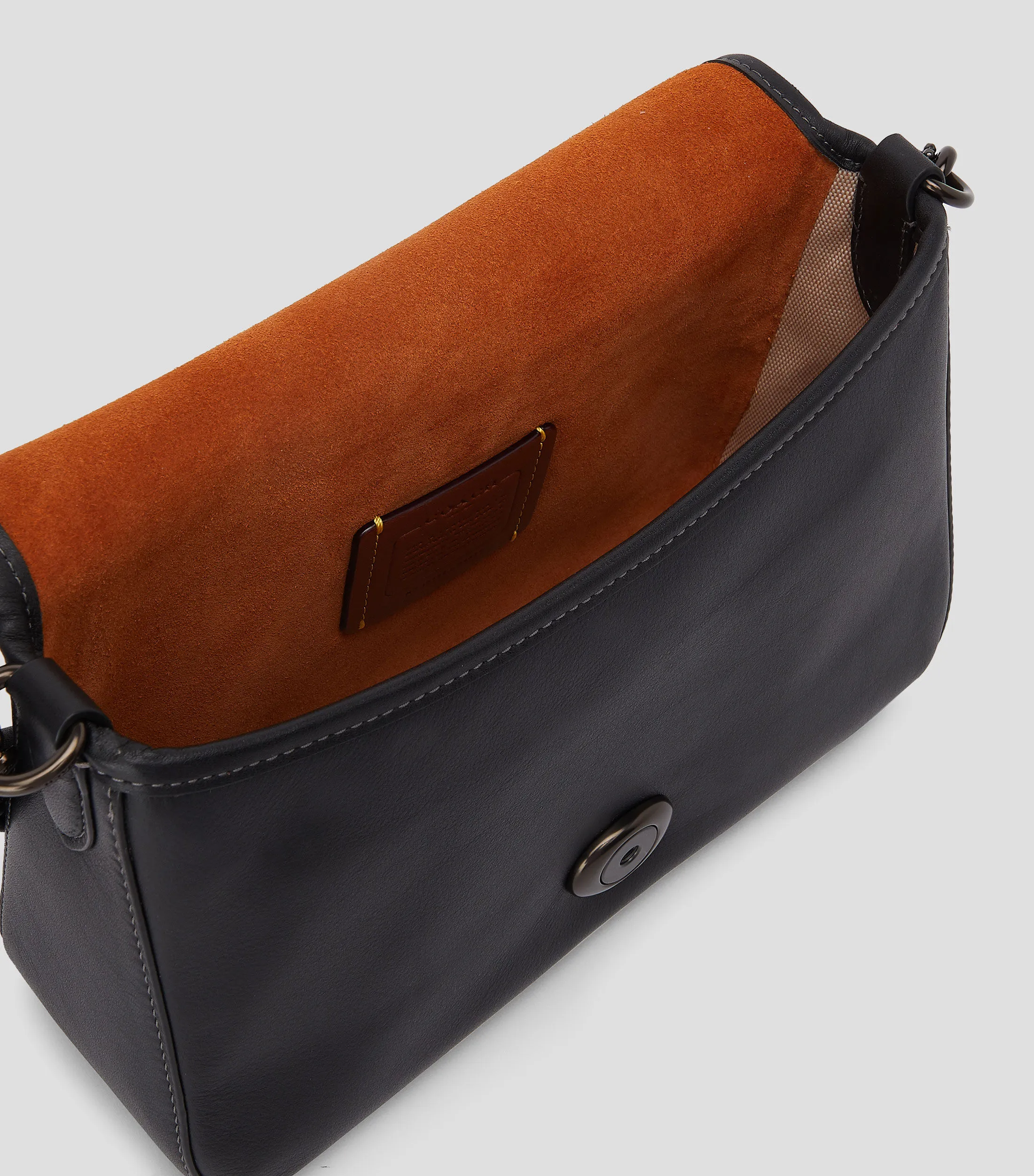 Coach Bolso crossbody negro en piel Mujer