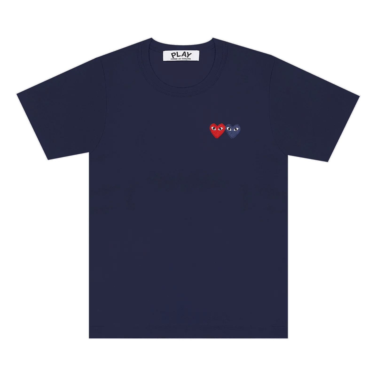 COMME DES GARçONS PLAY DOUBLE HEART TSHIRT