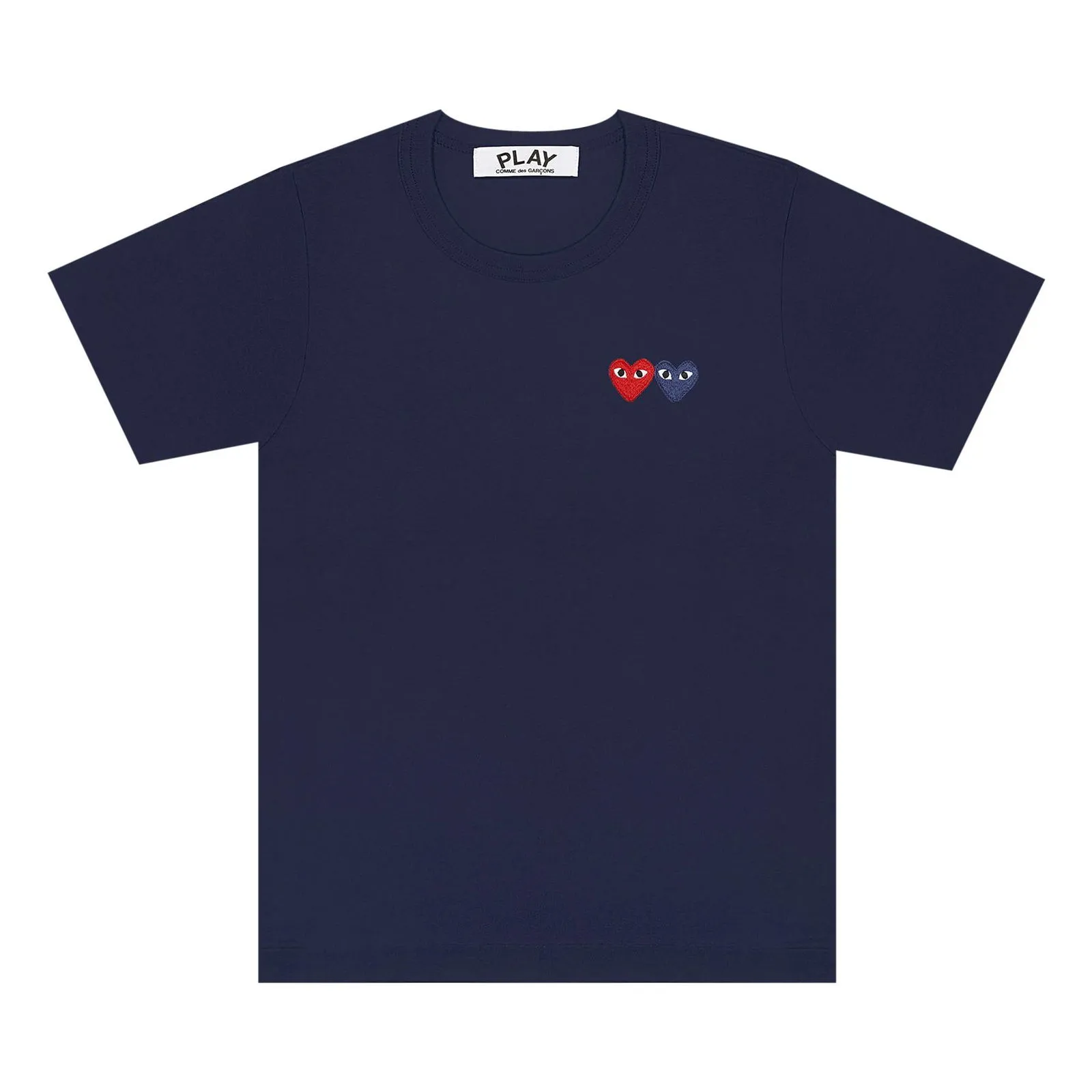 COMME DES GARçONS PLAY DOUBLE HEART TSHIRT