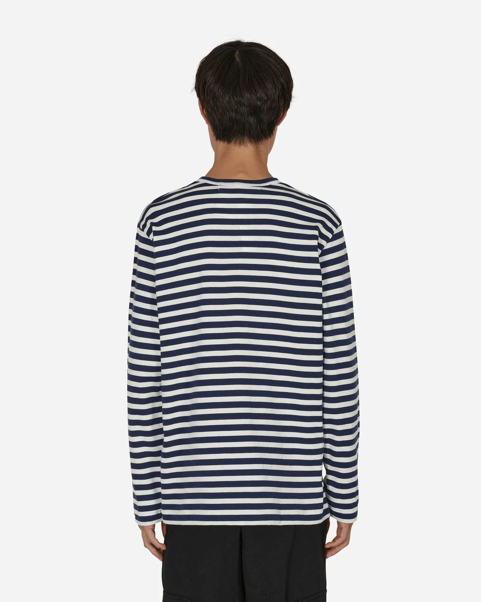 Comme des Garçons Play Green Heart Logo Stripe T
