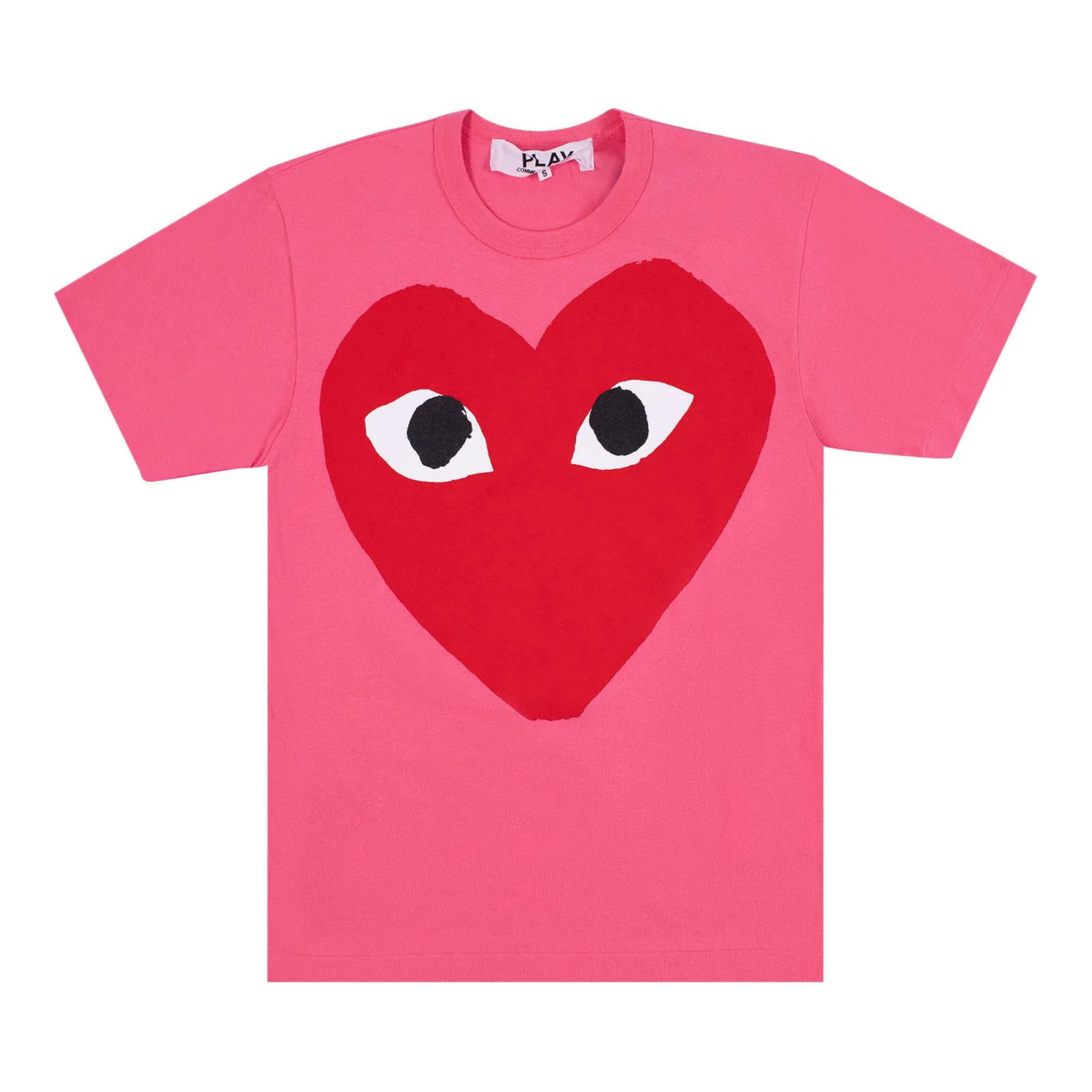COMME DES GARçONS PLAY HEART EYES LOGO TSHIRT