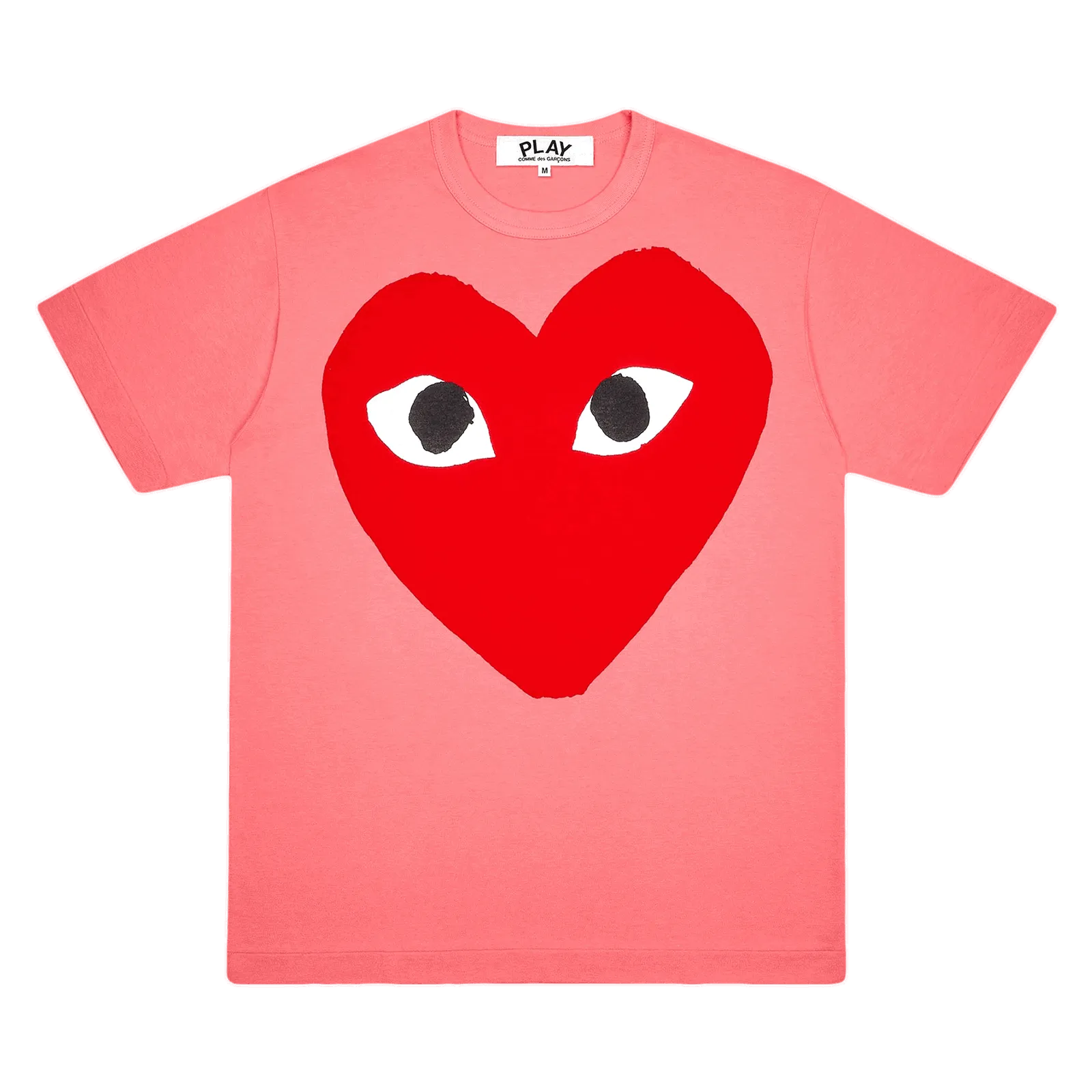 COMME DES GARçONS PLAY PASTELLE RED LOGO TSHIRT