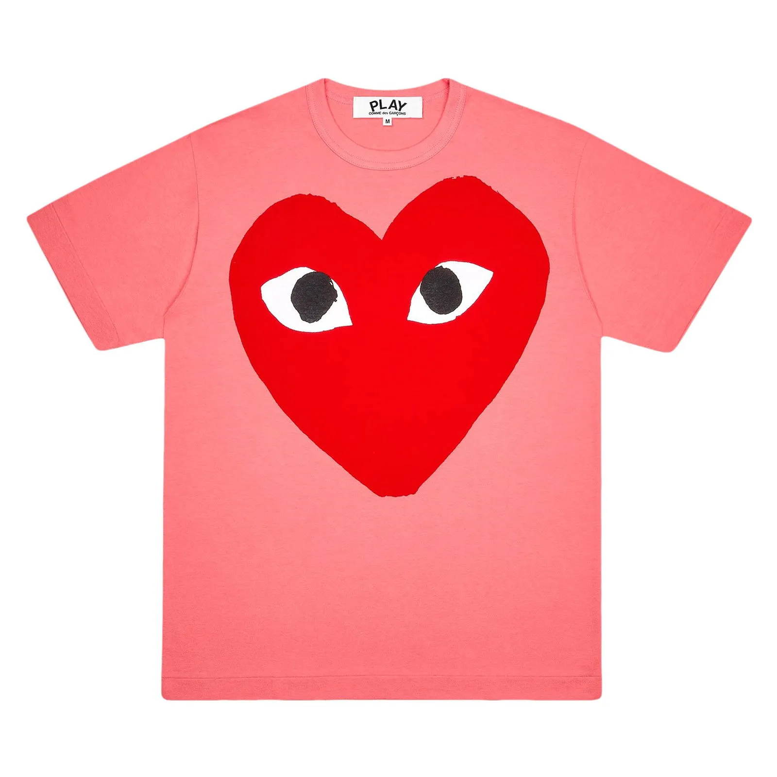 COMME DES GARçONS PLAY PASTELLE RED LOGO TSHIRT