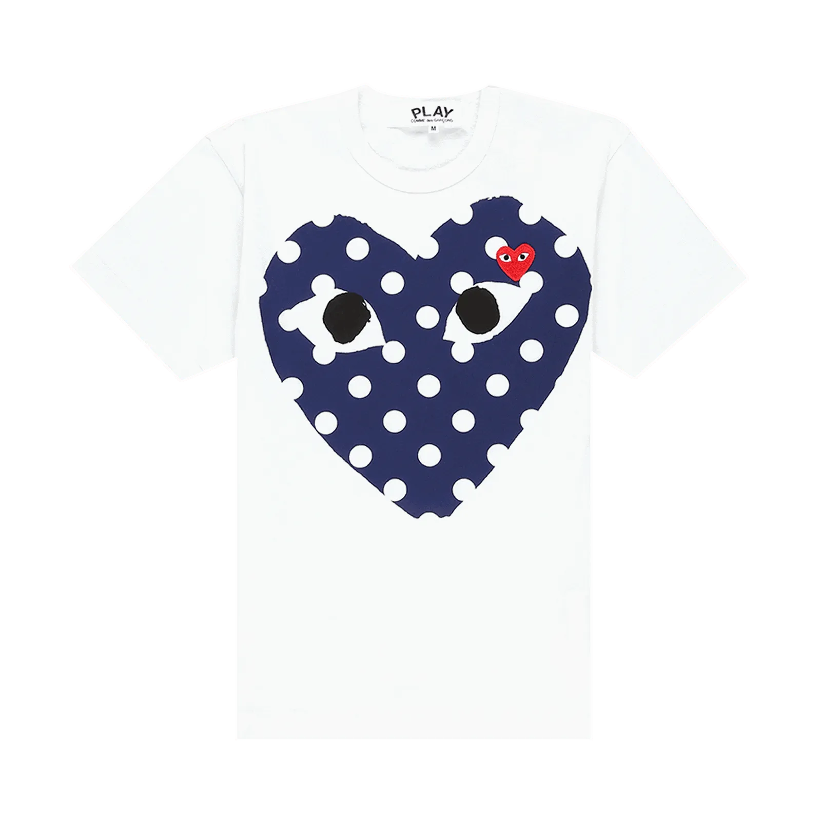 COMME DES GARçONS PLAY POLKA DOT HEART TSHIRT