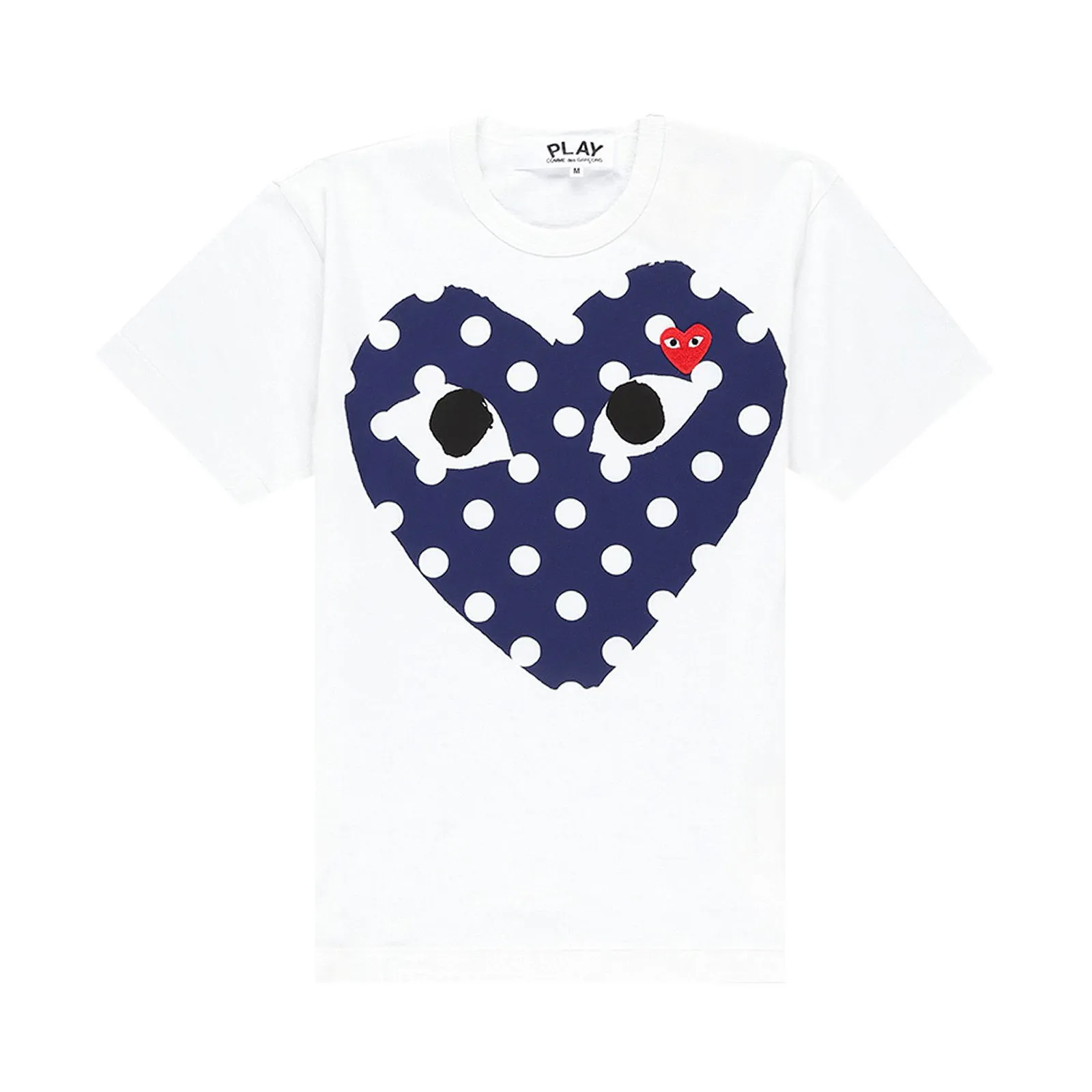 COMME DES GARçONS PLAY POLKA DOT HEART TSHIRT