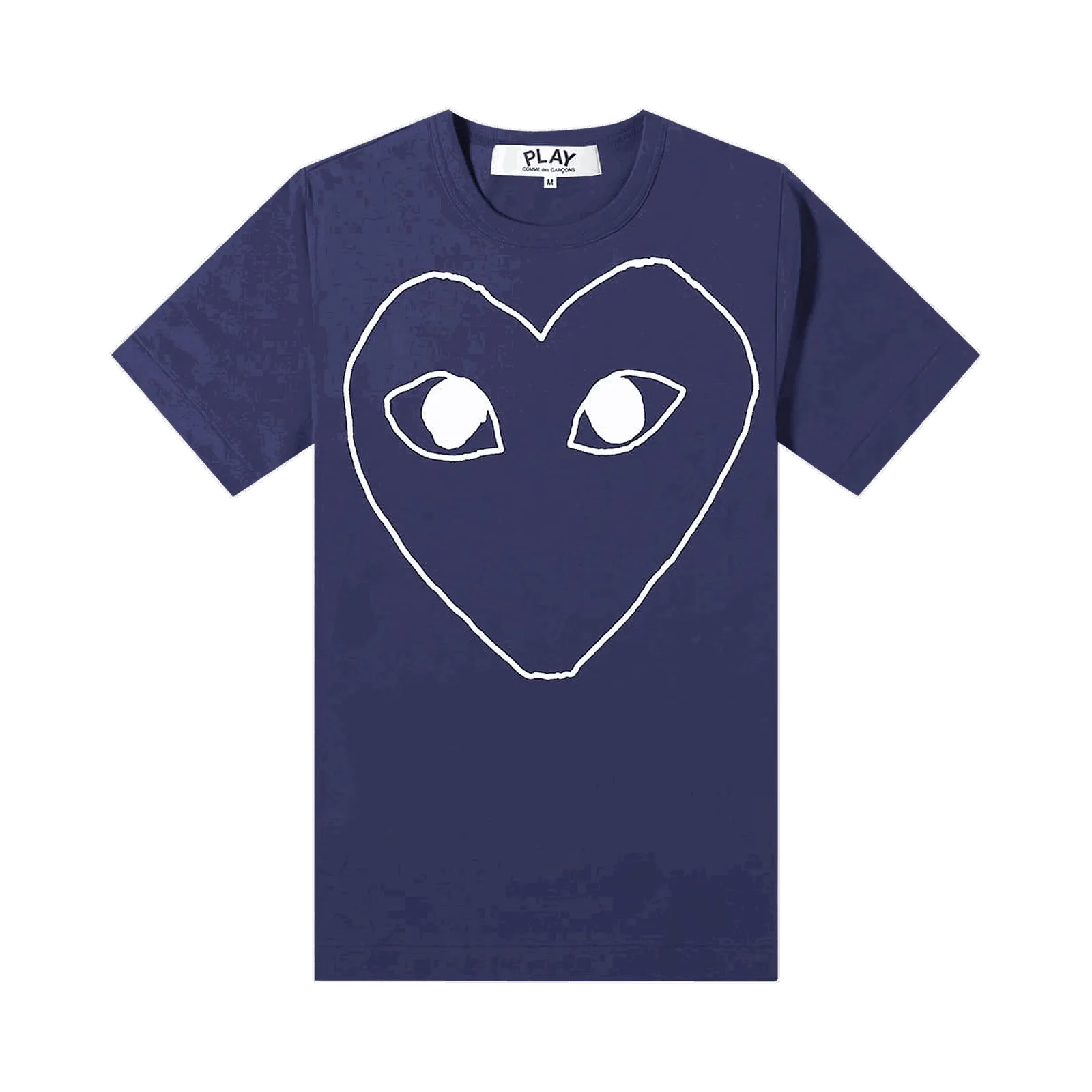 COMME DES GARçONS PLAY TSHIRT WITH OUTLINED PLAY LOGO