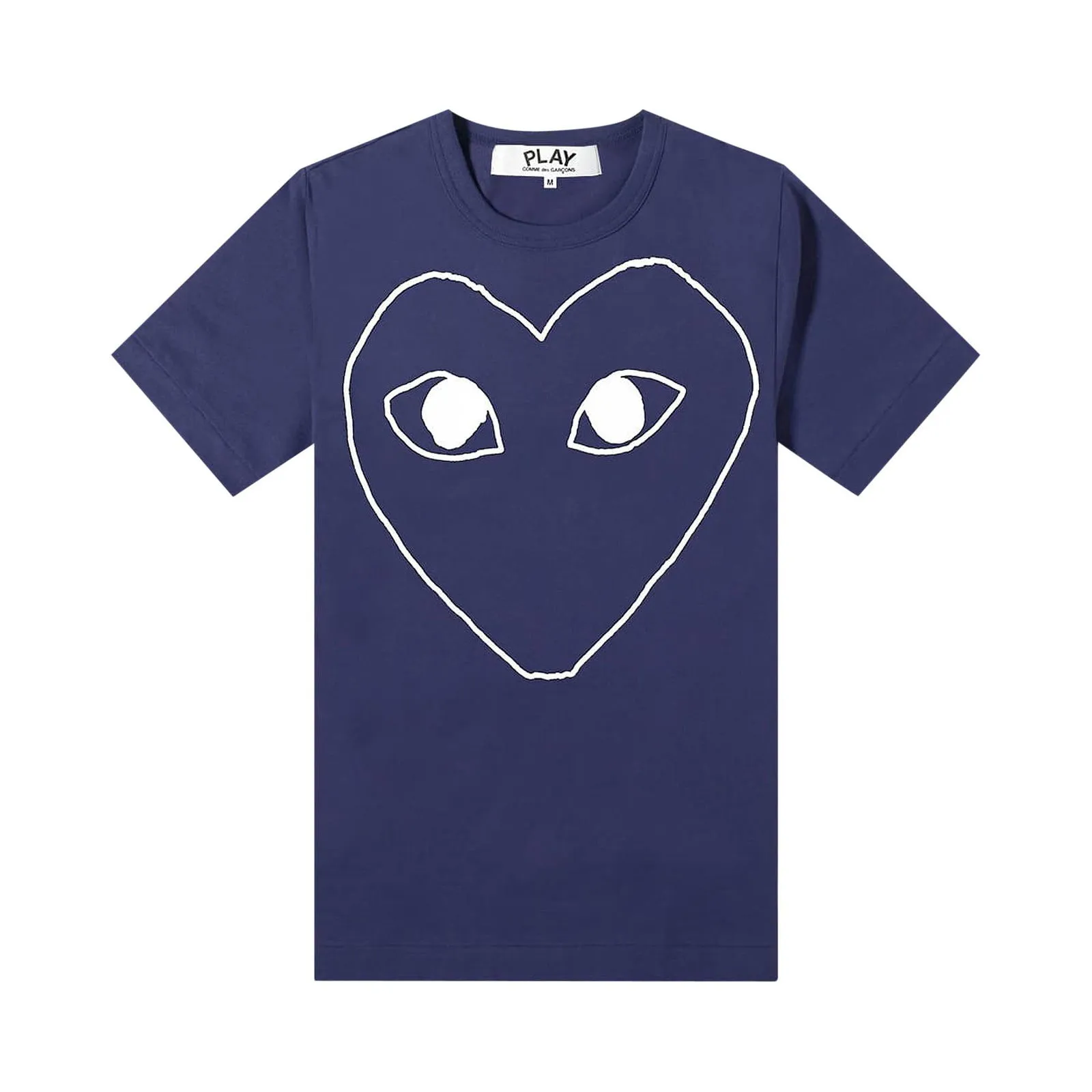 COMME DES GARçONS PLAY TSHIRT WITH OUTLINED PLAY LOGO