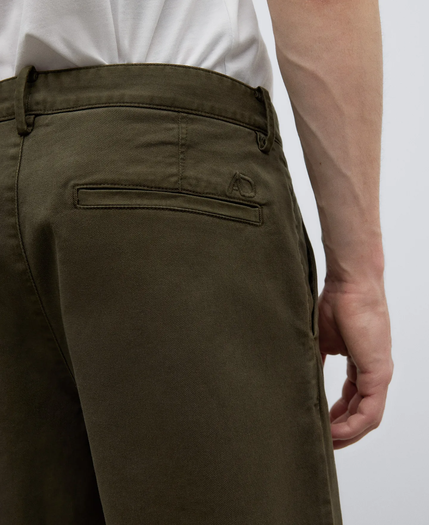 Cotton twill chino pants man