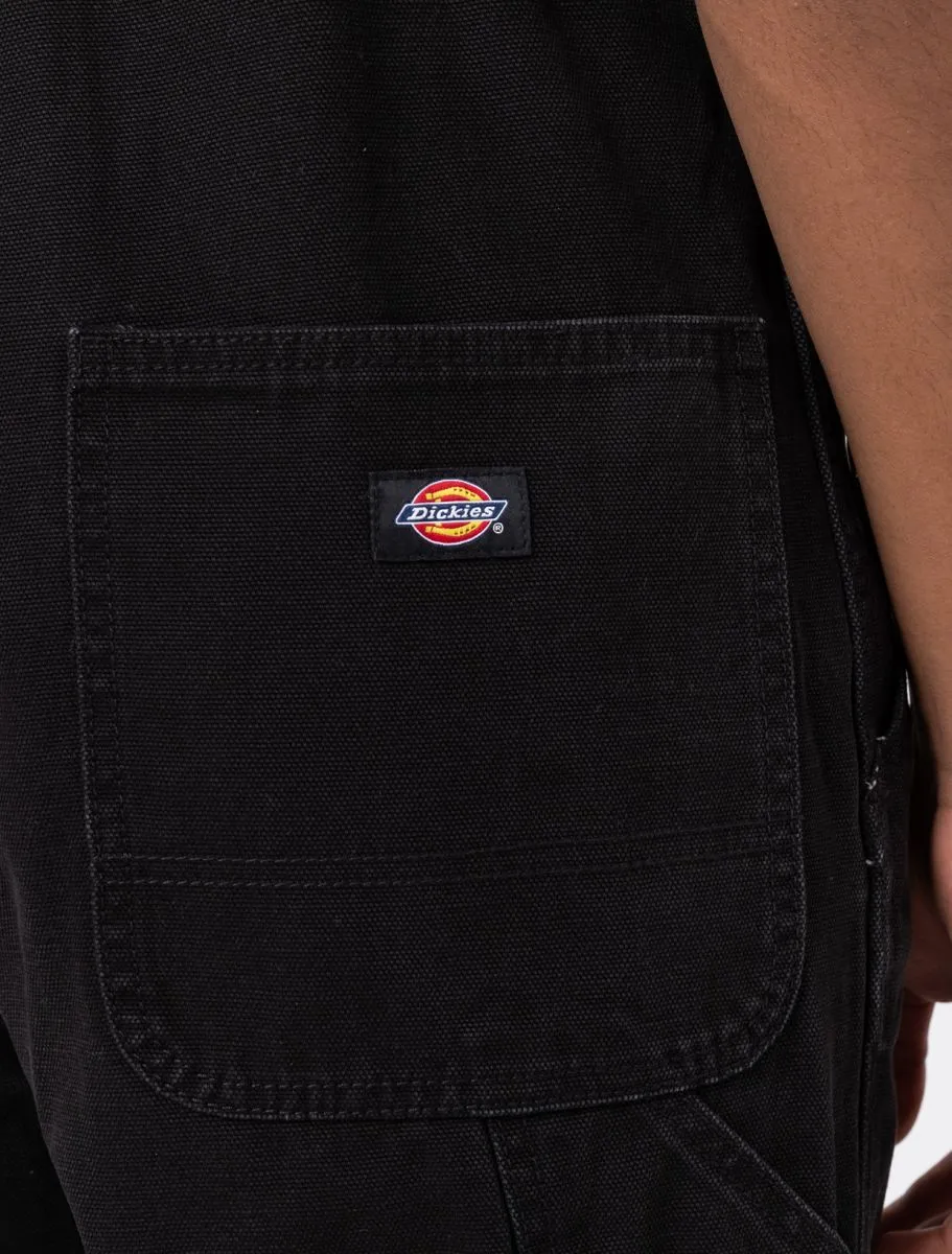 dickies pantalón peto duck canvas bib negro