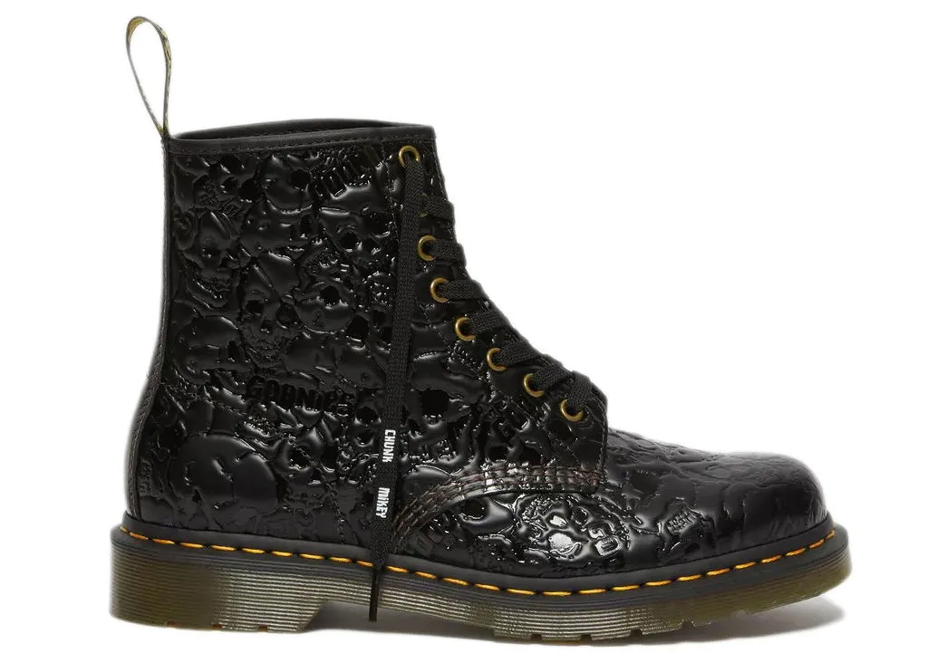 Dr. Martens 1460 WB Emboss Leather Lace Up Boots "Black"
