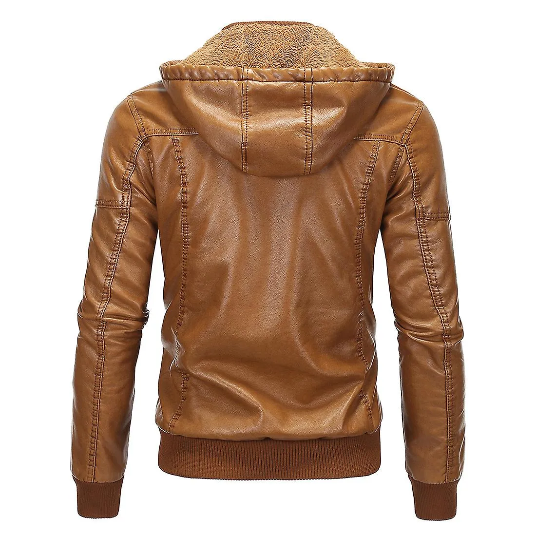 DRUPUM HOMBRE COLOR SóLIDO TéRMICA PU CHAQUETAS DE CUERO SLIMMING MOTOBIKE COAT EUROPEAN SIZE S3XL