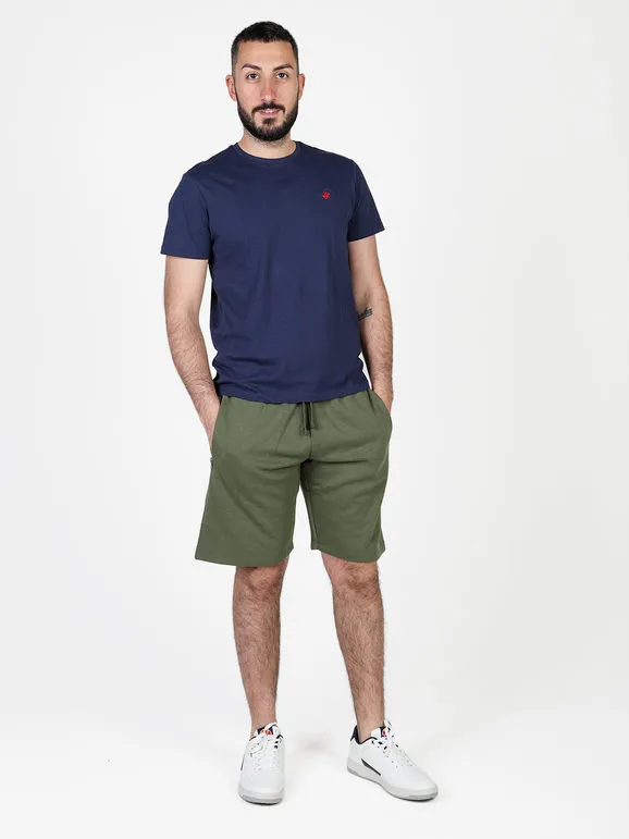 Gian Marco Venturi Pantalón corto polar para hombre con cordón