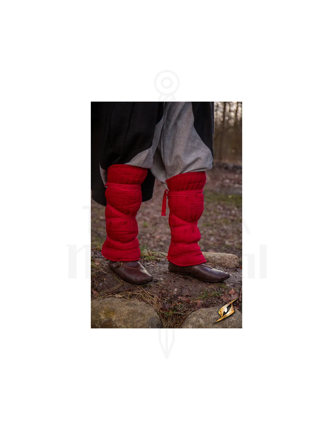 Grebas medievales acolchadas, rojo