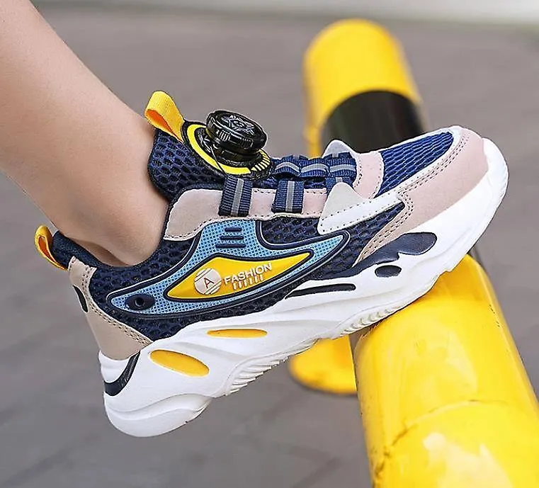 Hebilla giratoria de verano Zapatillas de deporte para niños Zapatillas deportivas ligeras y transpirables para niños Zapatillas