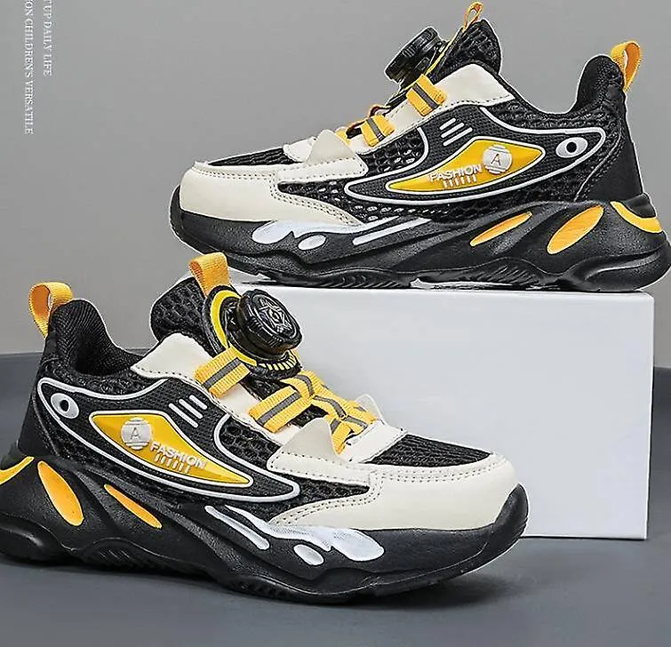 Hebilla giratoria de verano Zapatillas de deporte para niños Zapatillas deportivas ligeras y transpirables para niños Zapatillas