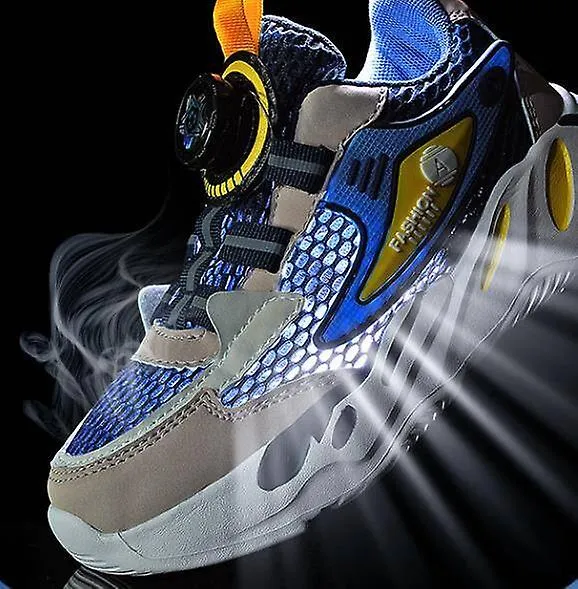 Hebilla giratoria de verano Zapatillas de deporte para niños Zapatillas deportivas ligeras y transpirables para niños Zapatillas