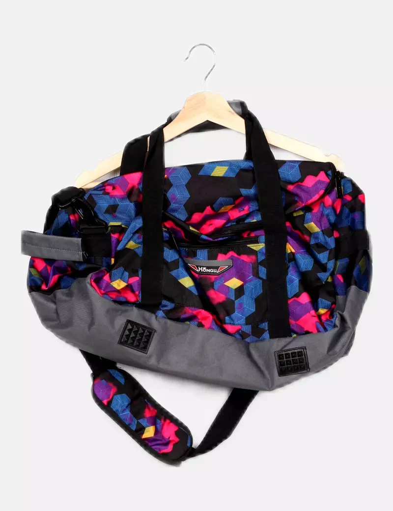 Hongu Bolsa de viaje multicolor estampada