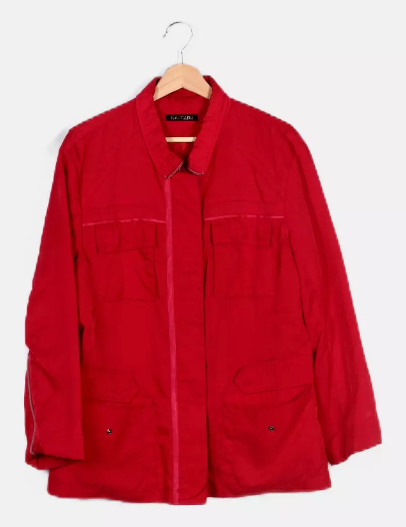 Kaitaisi Chaqueta roja impermeable