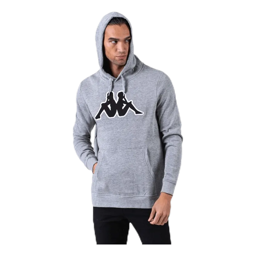 Kappa Sweat Hood, Logo Airiti Grey