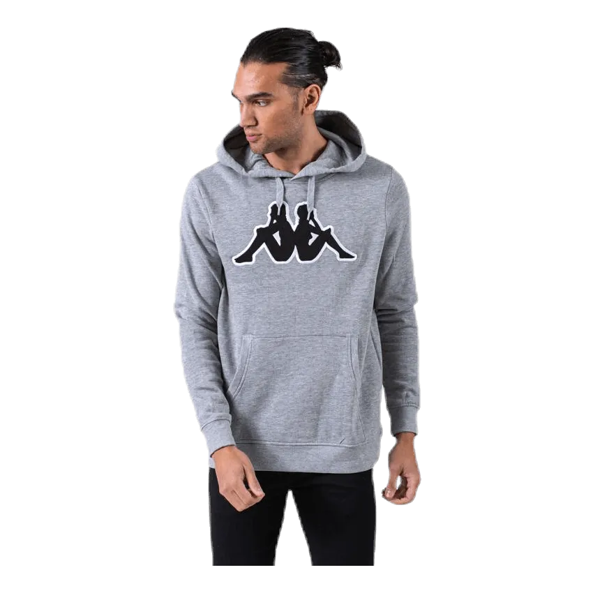Kappa Sweat Hood, Logo Airiti Grey