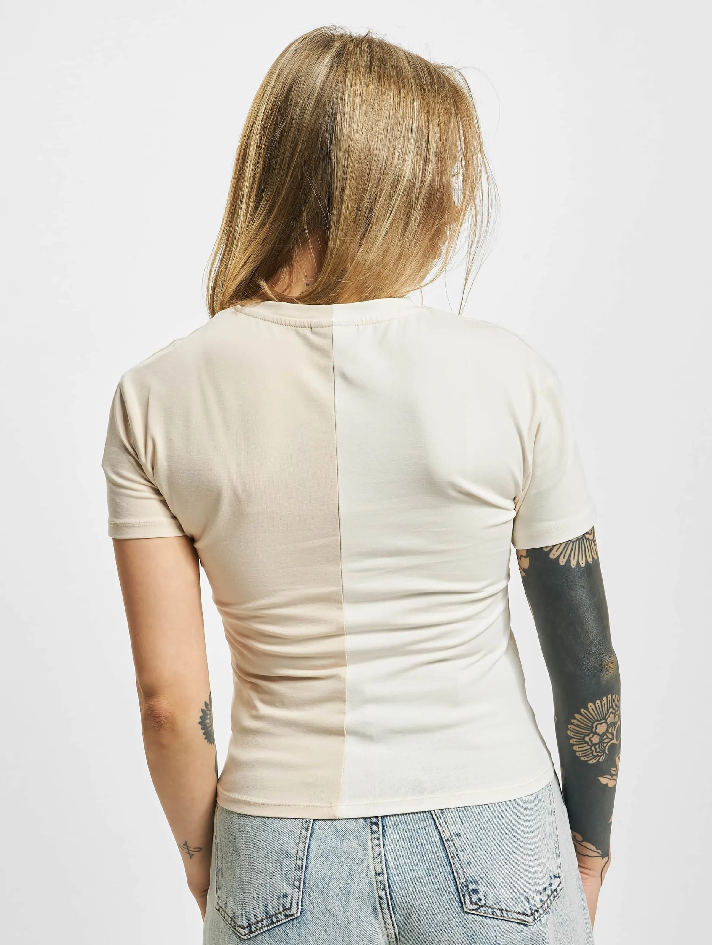KARL KANI RETRO BLOCK CROP TSHIRT WHITE/LIGHT