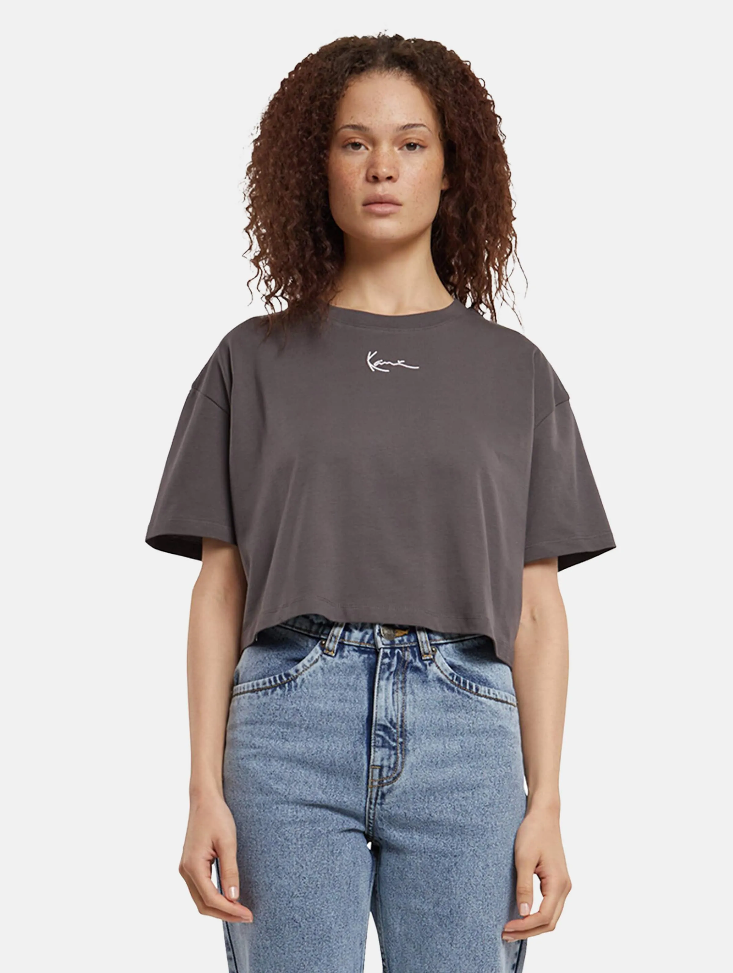KARL KANI SMALL SIGNATURE ESSENTIAL CROP TSHIRTS