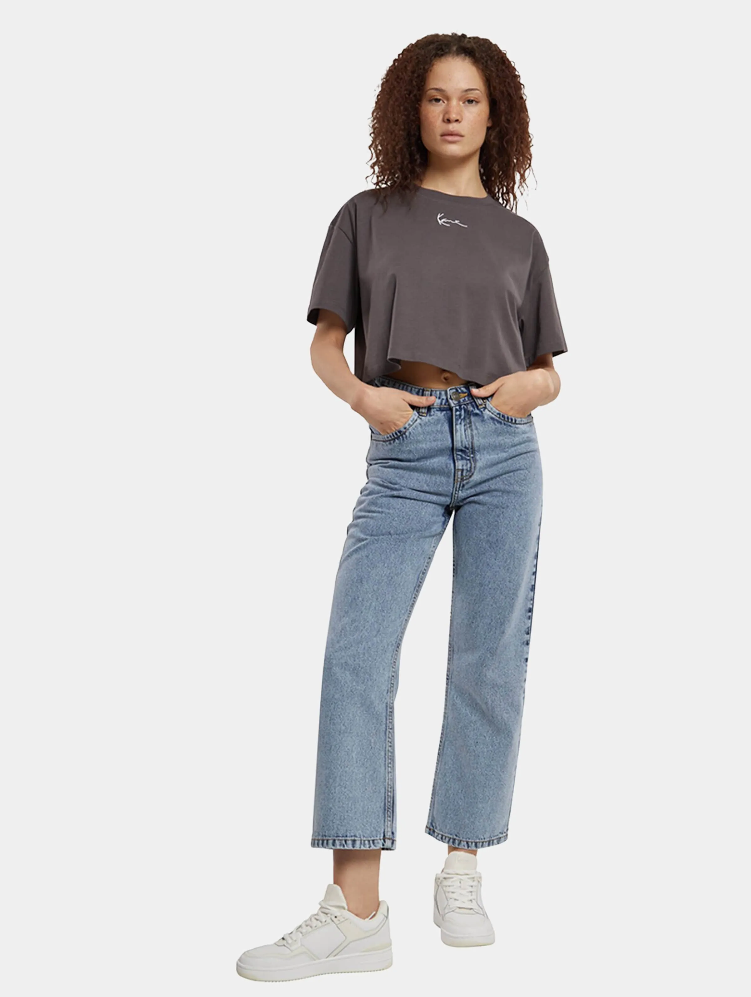 KARL KANI SMALL SIGNATURE ESSENTIAL CROP TSHIRTS