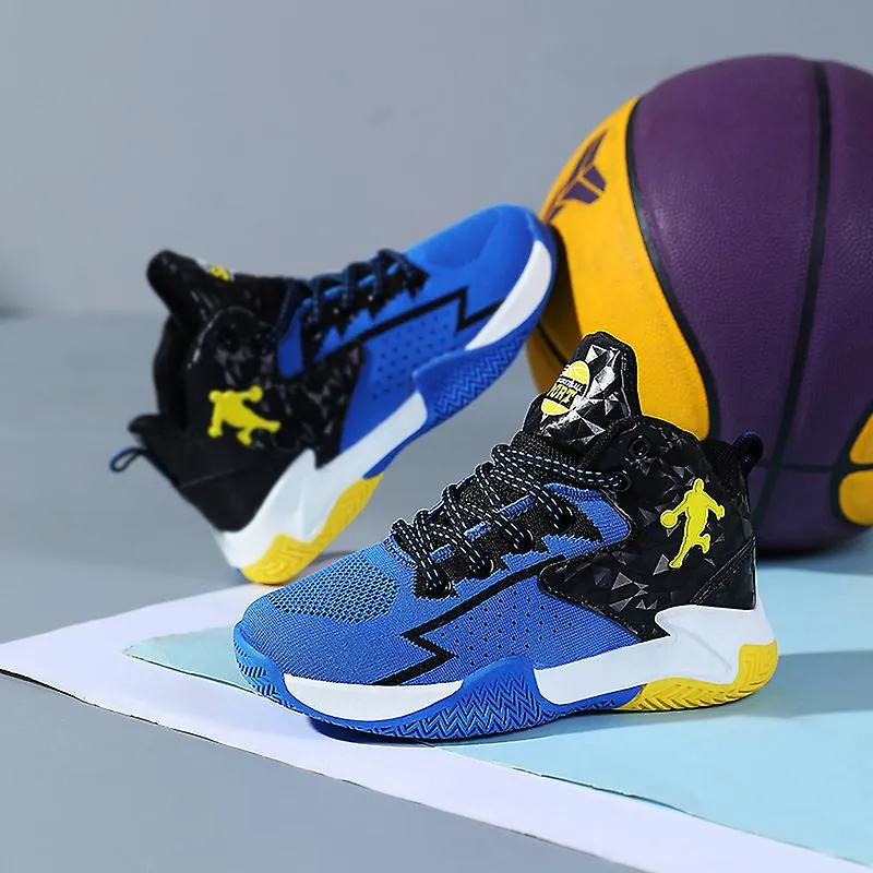 KIDENG Zapatos de baloncesto para niños Zapatillas de deporte antideslizantes de moda Zapatos deportivos transpirables A801