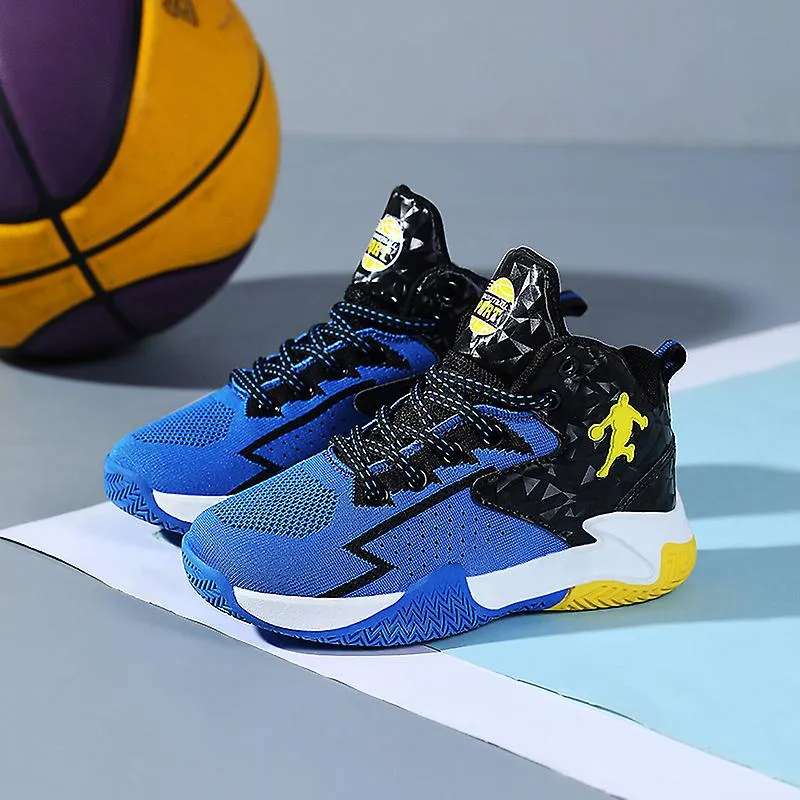 KIDENG Zapatos de baloncesto para niños Zapatillas de deporte antideslizantes de moda Zapatos deportivos transpirables A801