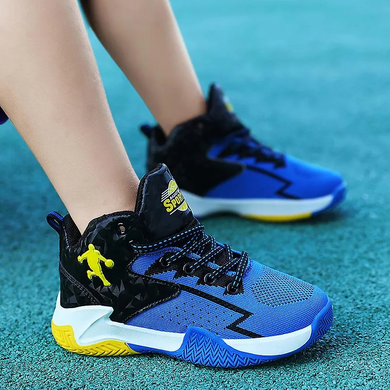 KIDENG Zapatos de baloncesto para niños Zapatillas de deporte antideslizantes de moda Zapatos deportivos transpirables A801