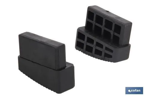 Kit de 2 Tacos de PVC para escaleras reforzadas soldadas cofan | Con medidas de 60 X 20 mm | Fabricadas en PVC resistente