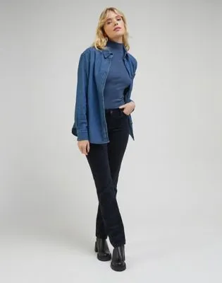 Lee Ribbed Long Sve Striped Tee "Deep Waters"