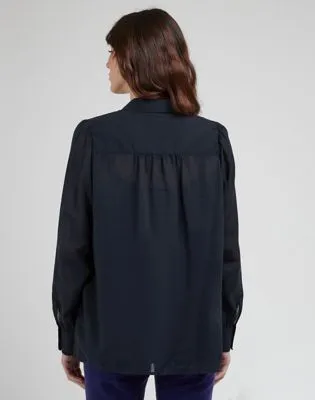 Lee Shirred Blouse "Unionall Blk"
