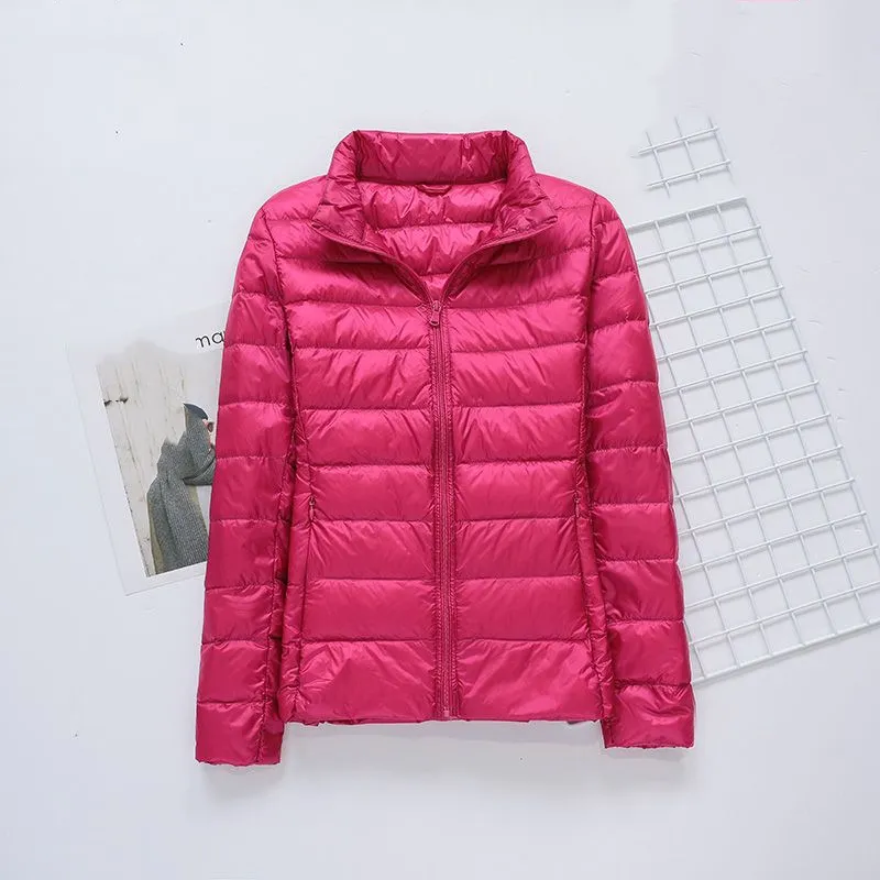 Lemon Women Diseño corto corto y grueso chaqueta gruesa Corea Deck White Down Chaqueta Fashion Coat Sports Down Vest