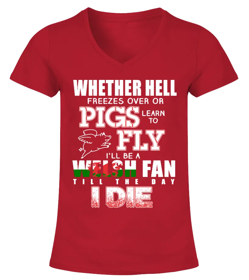 LIMITED EDITION || WELSH FAN Camiseta cuello pico Mujer