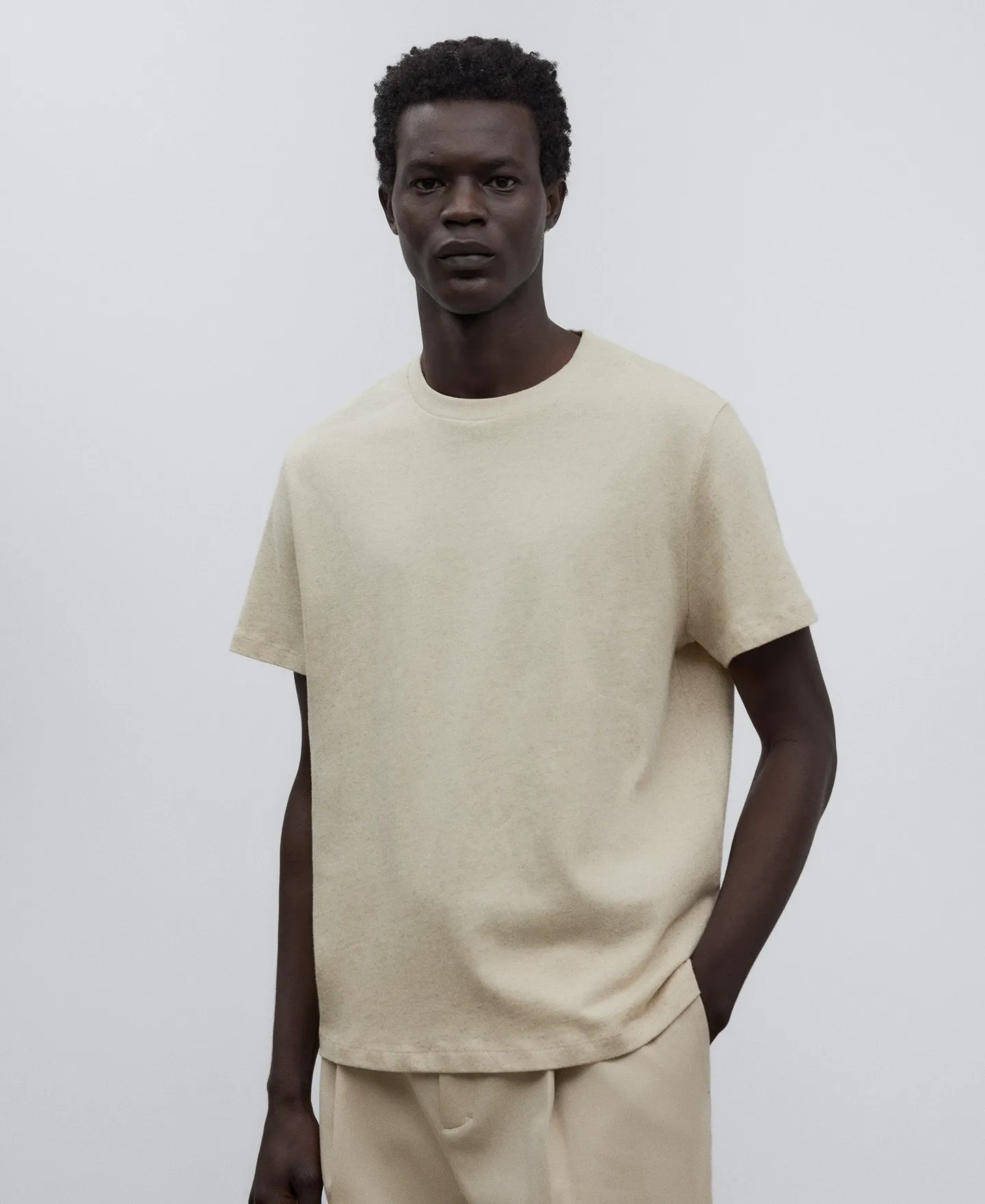 LINEN AND COTTON TSHIRT MAN