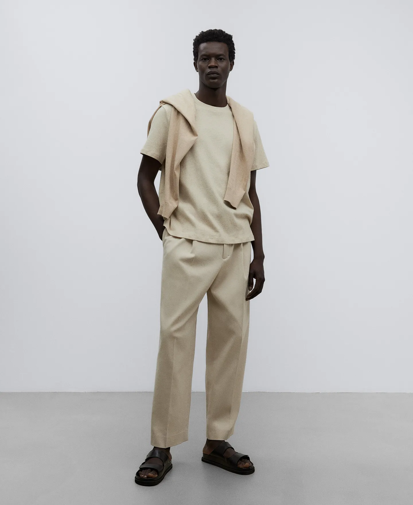 LINEN AND COTTON TSHIRT MAN