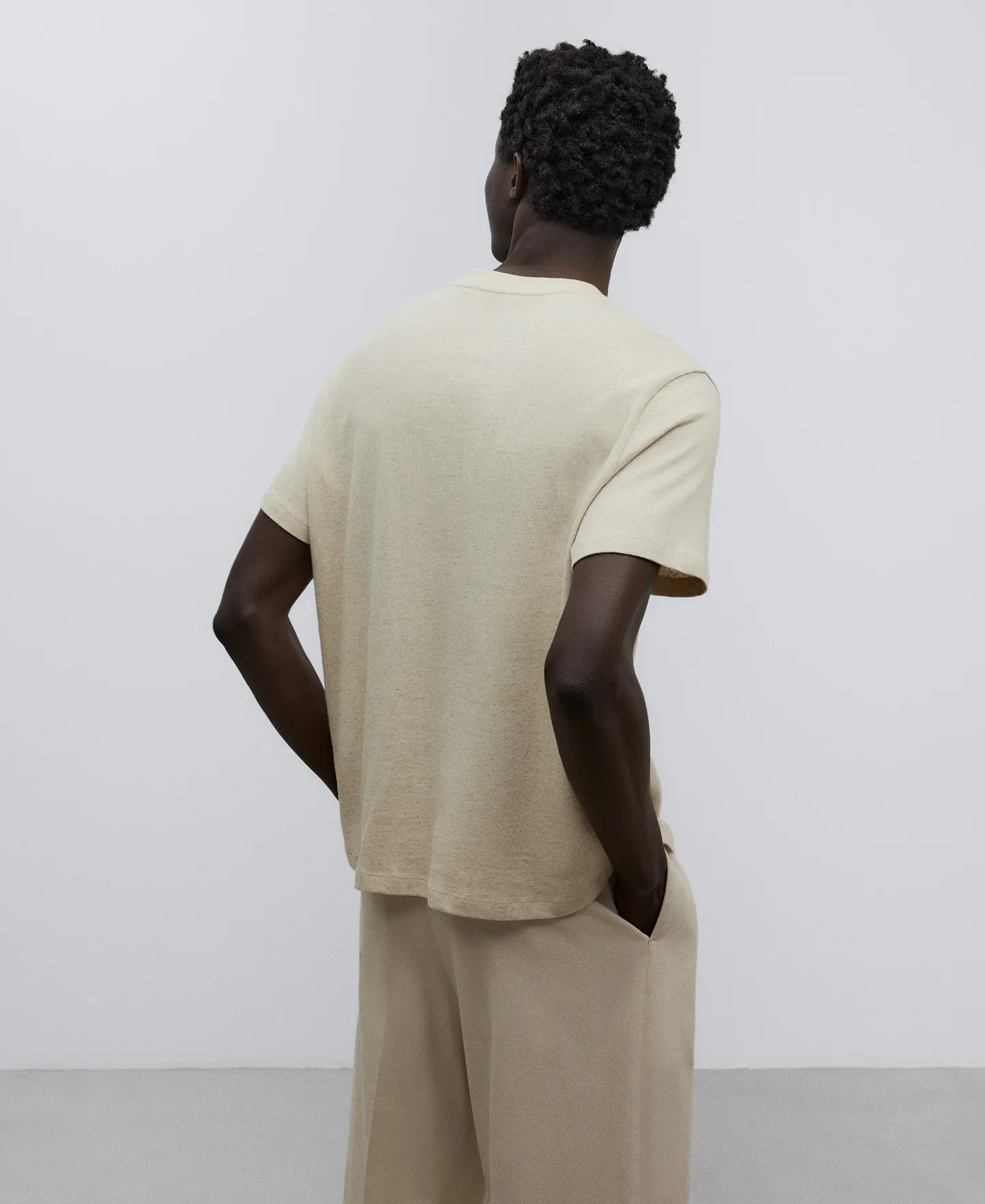 LINEN AND COTTON TSHIRT MAN