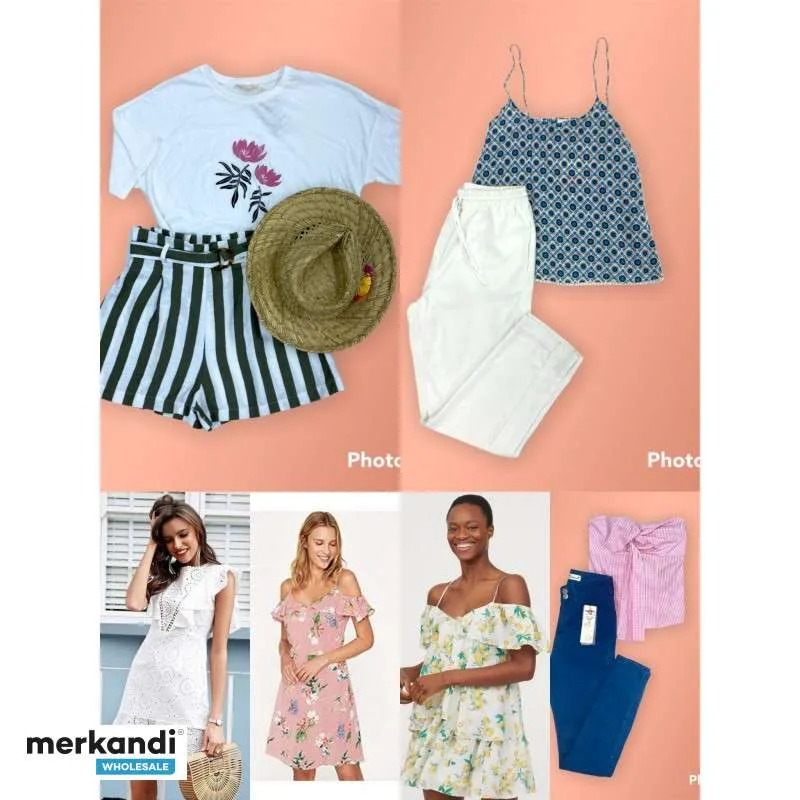LOTE DE ROPA Y CALZADO DE VERANO PARA MUJER AL POR MAYOR  MARCAS EUROPEAS