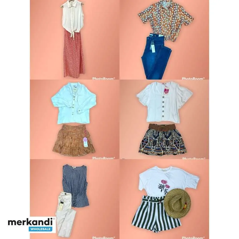 LOTE DE ROPA Y CALZADO DE VERANO PARA MUJER AL POR MAYOR  MARCAS EUROPEAS