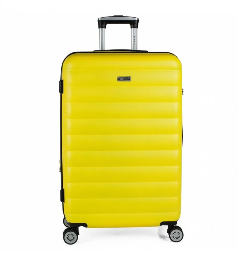 MALETA DE VIAJE GRANDE 4 RUEDAS TROLLEY 71270 AMARILLO 68X47X30CM