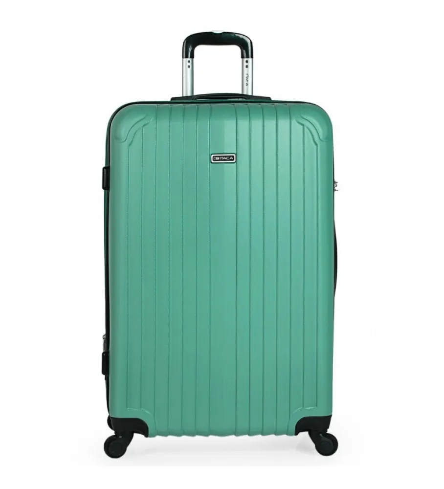 MALETA DE VIAJE GRANDE XL Rí­GIDA 4 RUEDAS T71570 VERDE 76X49X30CM