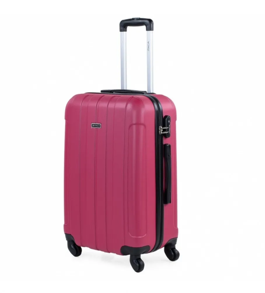 MALETA DE VIAJE MEDIANA RíGIDA 4 RUEDAS 771160 FRESA 63X42X24CM