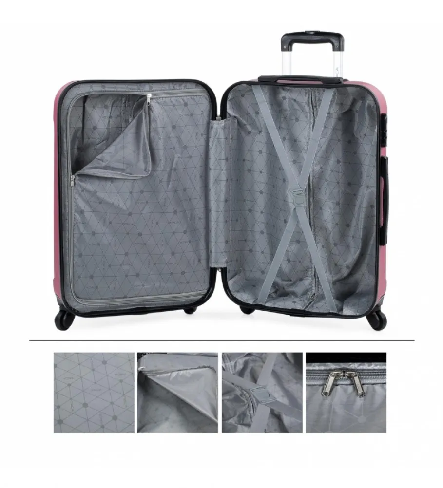 MALETA DE VIAJE MEDIANA RíGIDA 4 RUEDAS 771160 FRESA 63X42X24CM