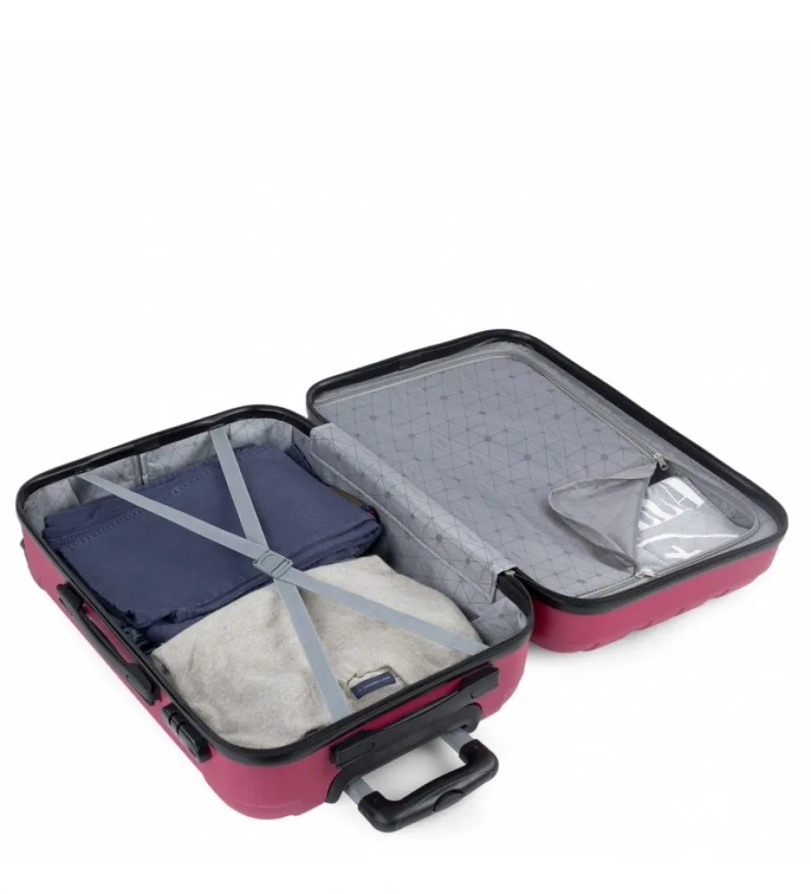 MALETA DE VIAJE MEDIANA RíGIDA 4 RUEDAS 771160 FRESA 63X42X24CM