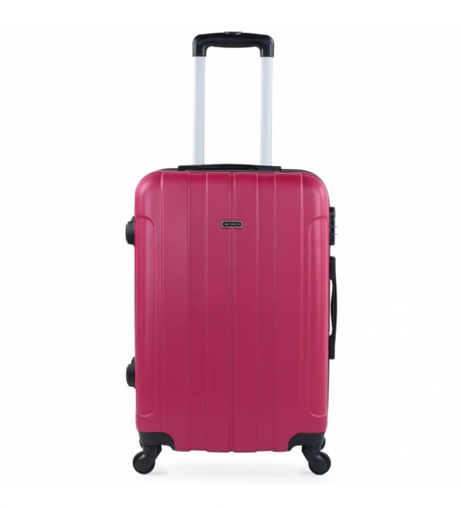 MALETA DE VIAJE MEDIANA RíGIDA 4 RUEDAS 771160 FRESA 63X42X24CM