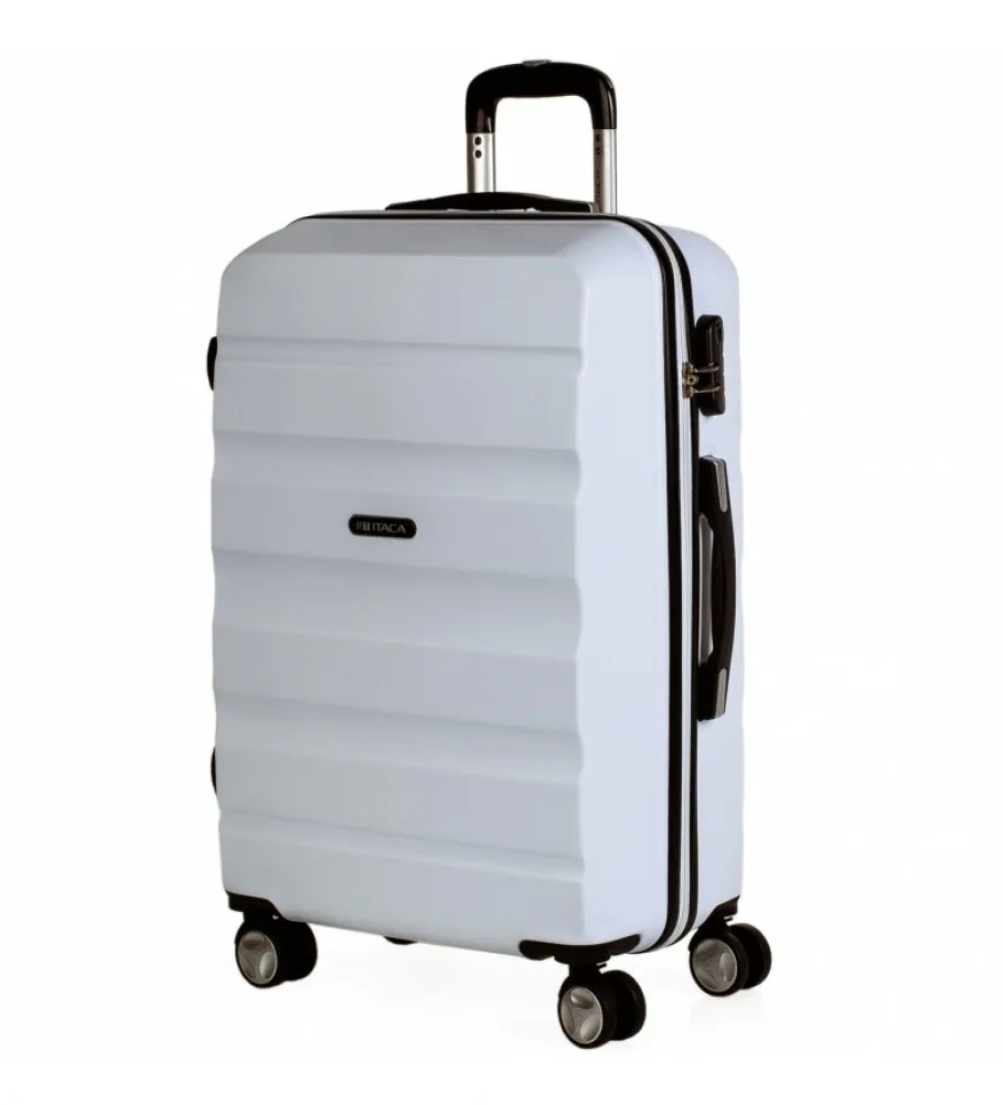 MALETA DE VIAJE RíGIDA 4 RUEDAS T71660 BLANCO 61X44X26CM