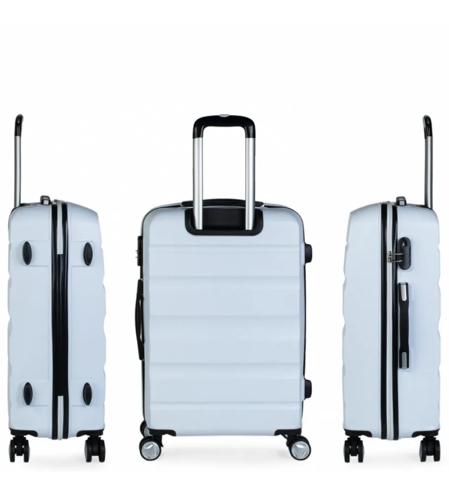 MALETA DE VIAJE RíGIDA 4 RUEDAS T71660 BLANCO 61X44X26CM